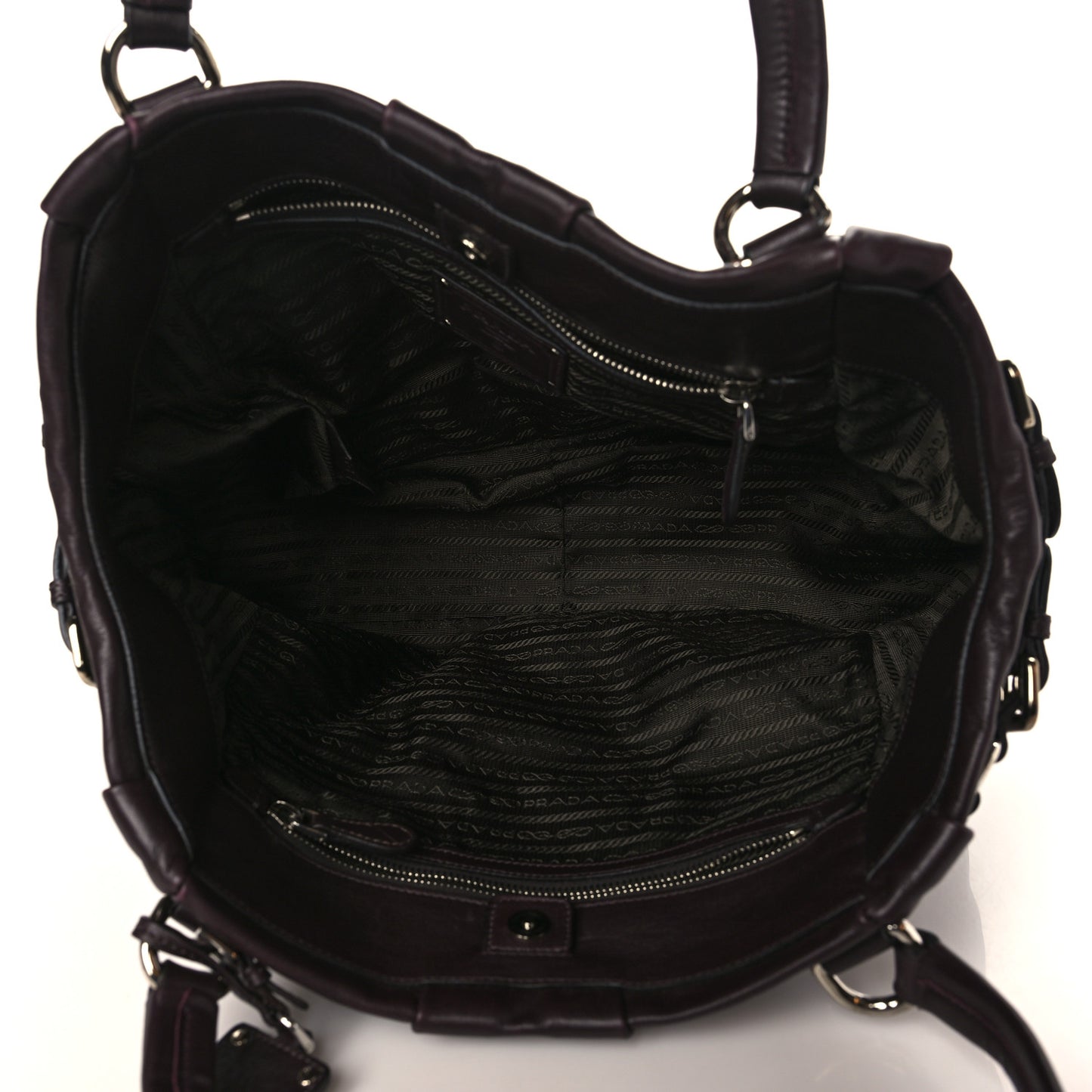 Soft Calfskin Shopping Tote Prugna