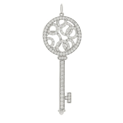 Tiffany Platinum Diamond Bubbles Key Pendant 1 of 5