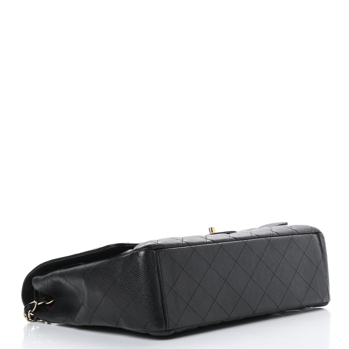 Caviar Quilted Maxi Double Flap Black
