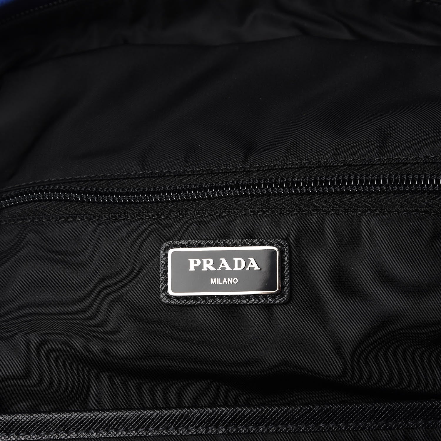 Prada Tessuto Nylon Palm Tree Print Day Backpack Bluette 7 of 11