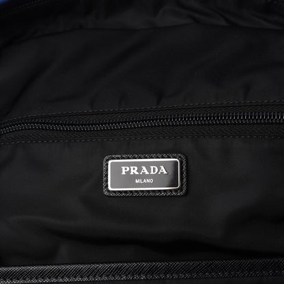 Prada Tessuto Nylon Palm Tree Print Day Backpack Bluette 7 of 11