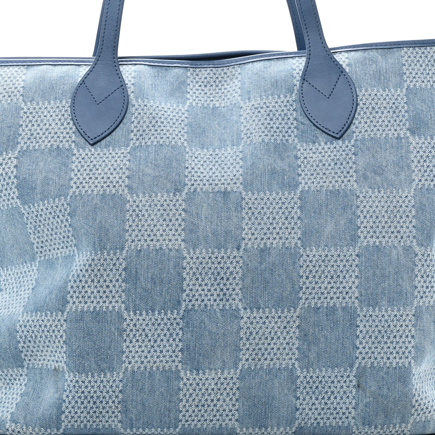Louis Vuitton Damier Denim 3D Nevereverfull Denim Blue 9 of 11