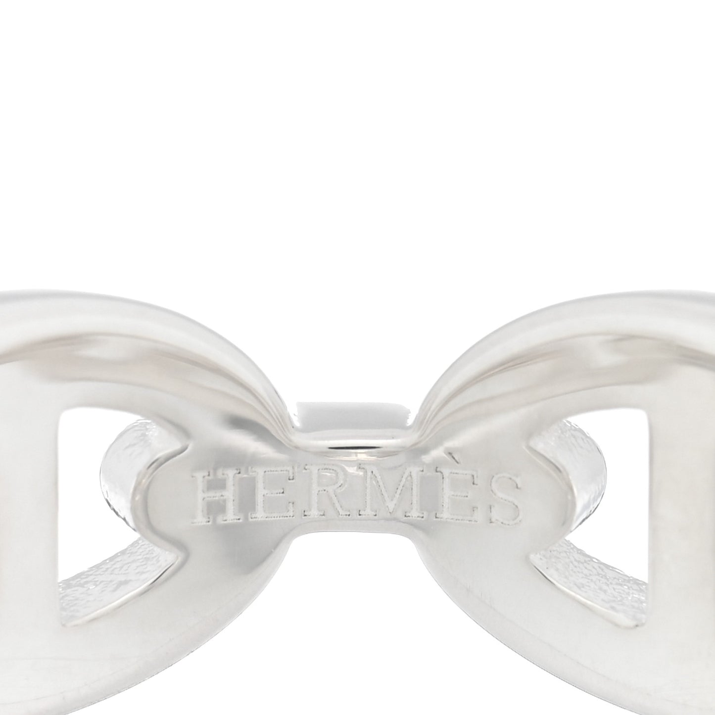 Sterling Silver PM Chaine d'Ancre Enchainee Band Ring 55 7.25