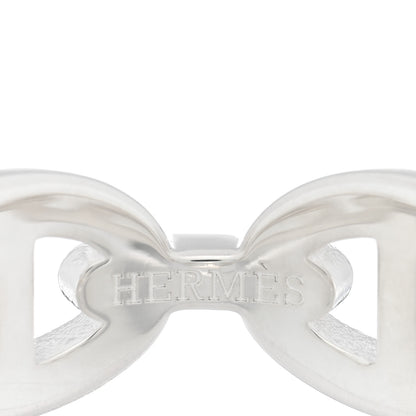 Hermes Sterling Silver PM Chaine d'Ancre Enchainee Band Ring 55 7.25 4 of 5