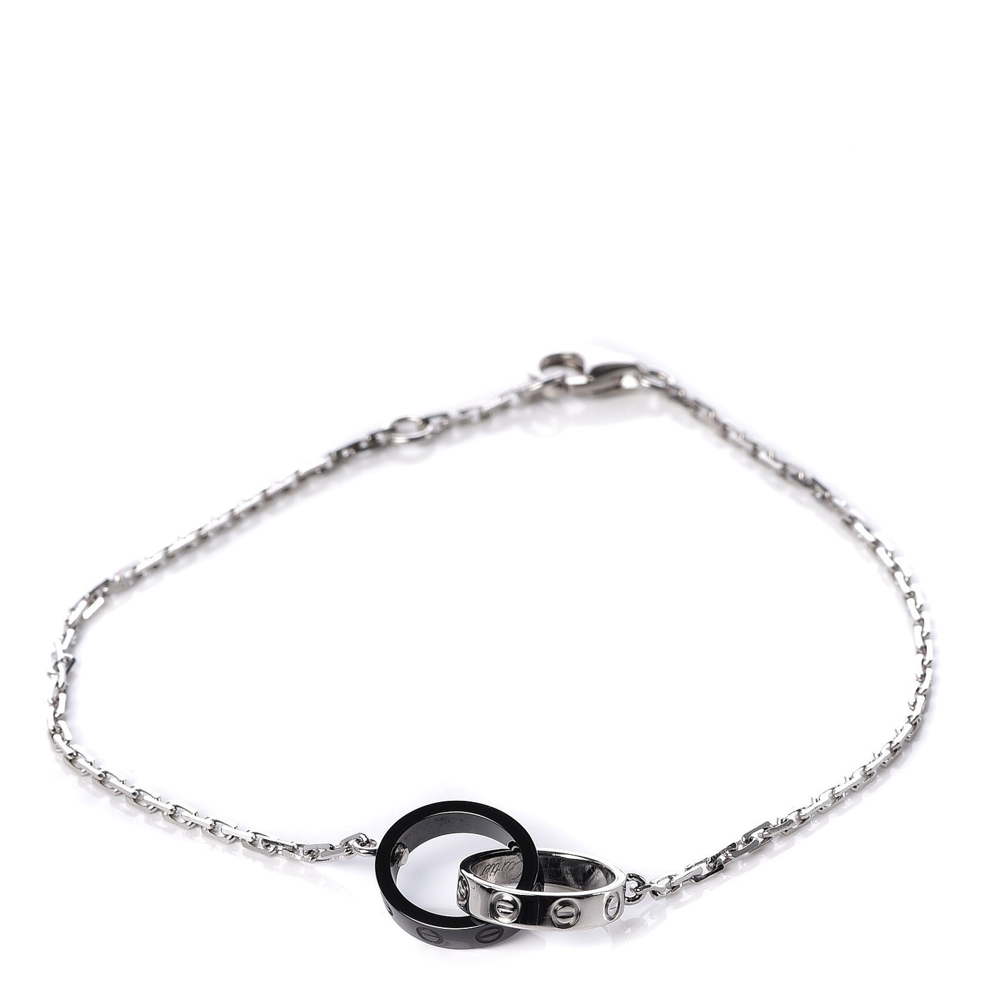 18K White Gold Black Ceramic LOVE Bracelet
