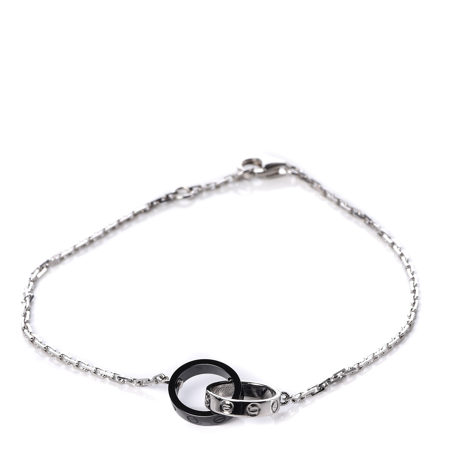 Cartier 18K White Gold Black Ceramic LOVE Bracelet 1 of 6