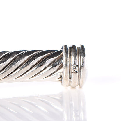 David Yurman Sterling Silver Diamond 4mm X Cable Bracelet 5 of 6