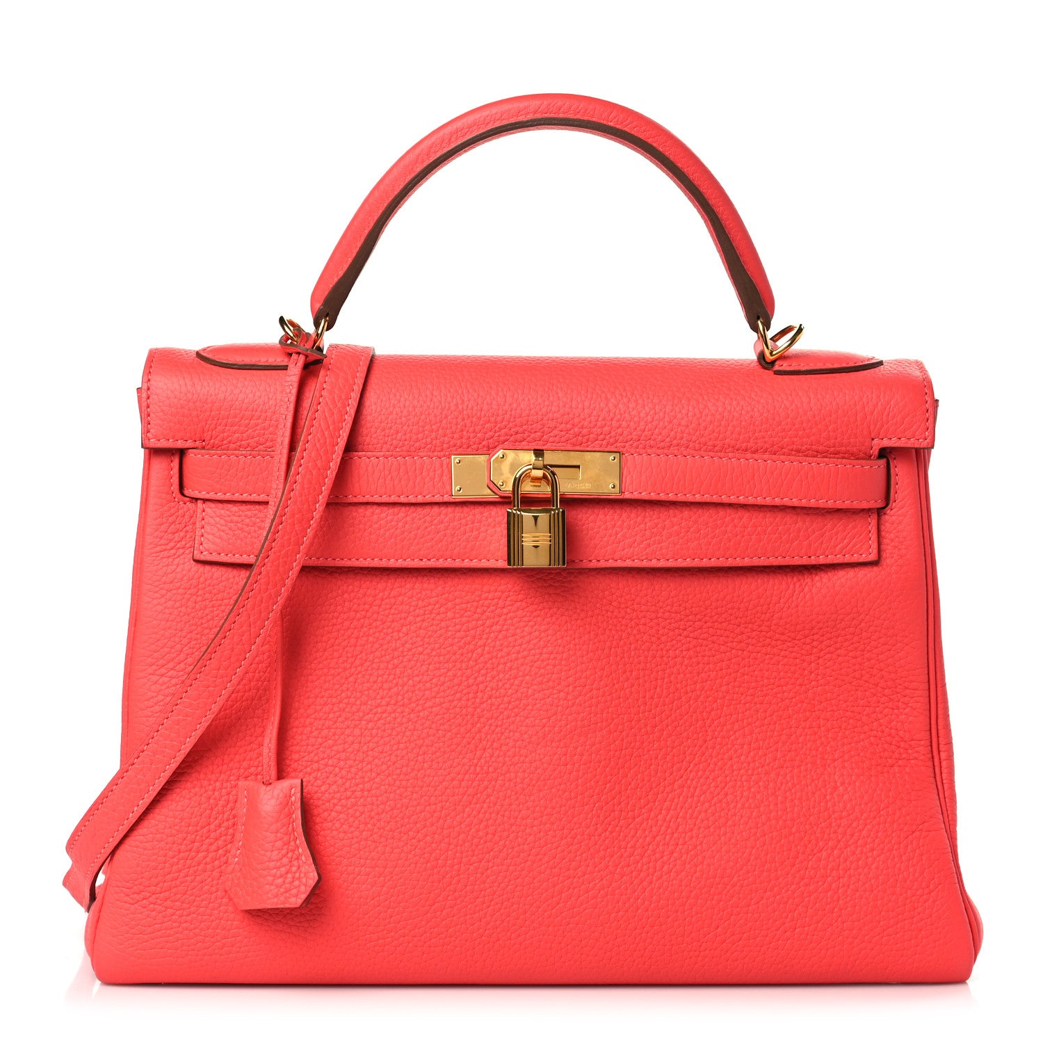 Hermes Taurillon Clemence Kelly Retourne 32 Rose Jaipur 1 of 9