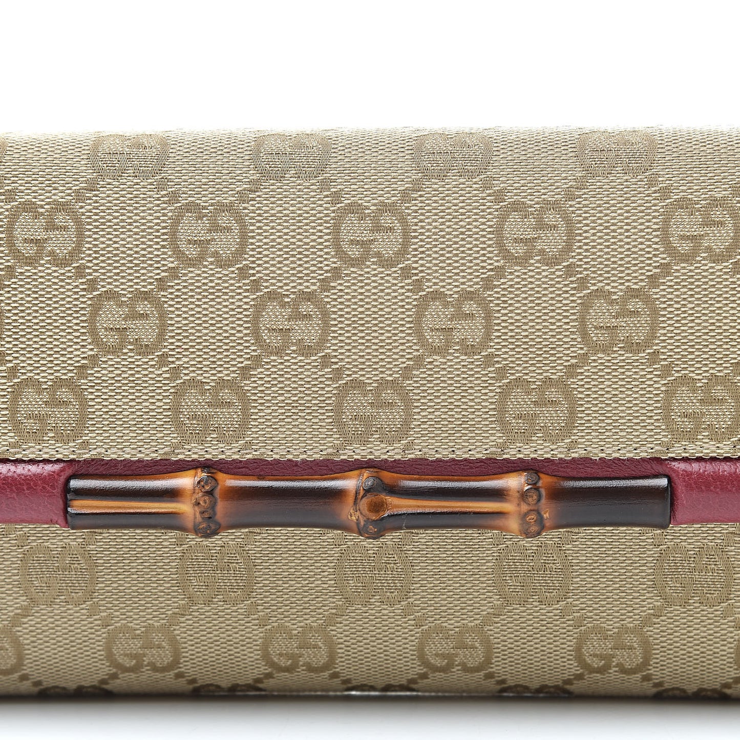 Monogram Bamboo Bar Clutch Red
