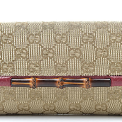Gucci Monogram Bamboo Bar Clutch Red 7 of 10