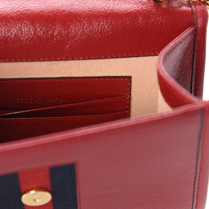 Gucci Textured Calfskin Web Mini Rajah Slim Flap Shoulder Bag Romantic Cherry 9 of 10