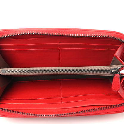 Bottega Veneta Nappa Intrecciato Zip Around Wallet Red 3 of 4