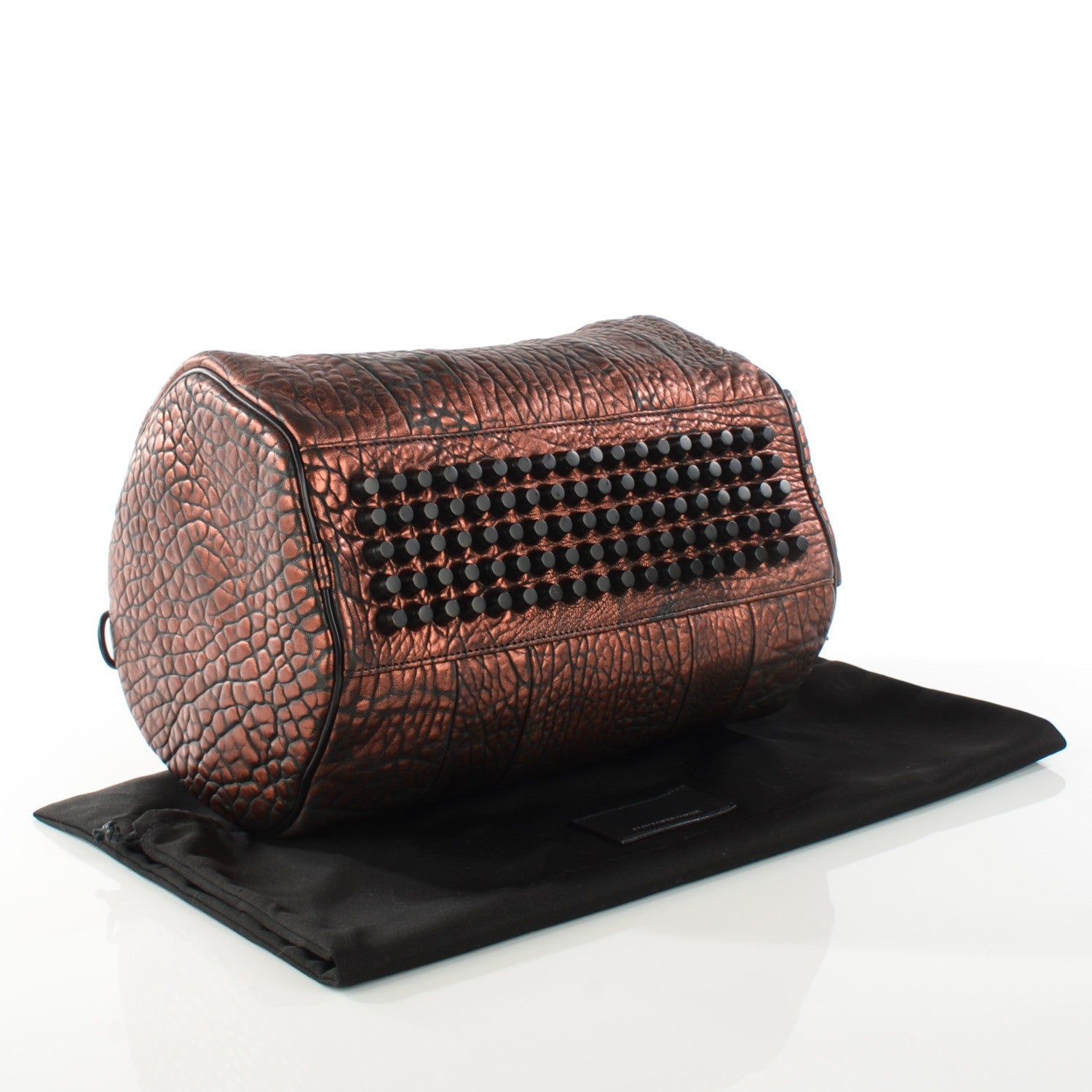 Alexander Wang Metallic Pebbled Lambskin Rocco Bronze Black Hardware 4 of 8
