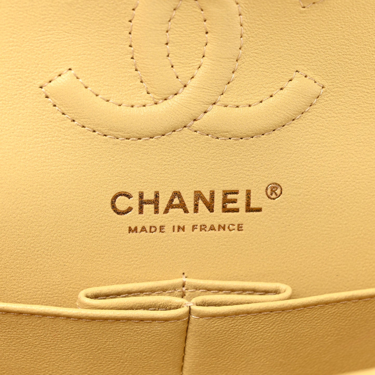 Caviar Quilted Small Double Flap Yellow