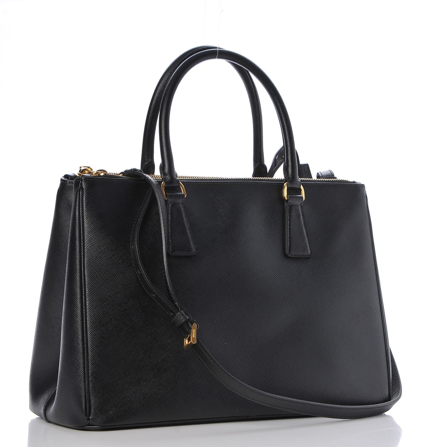 Prada Saffiano Medium Galleria Double Zip Tote Black 4 of 10