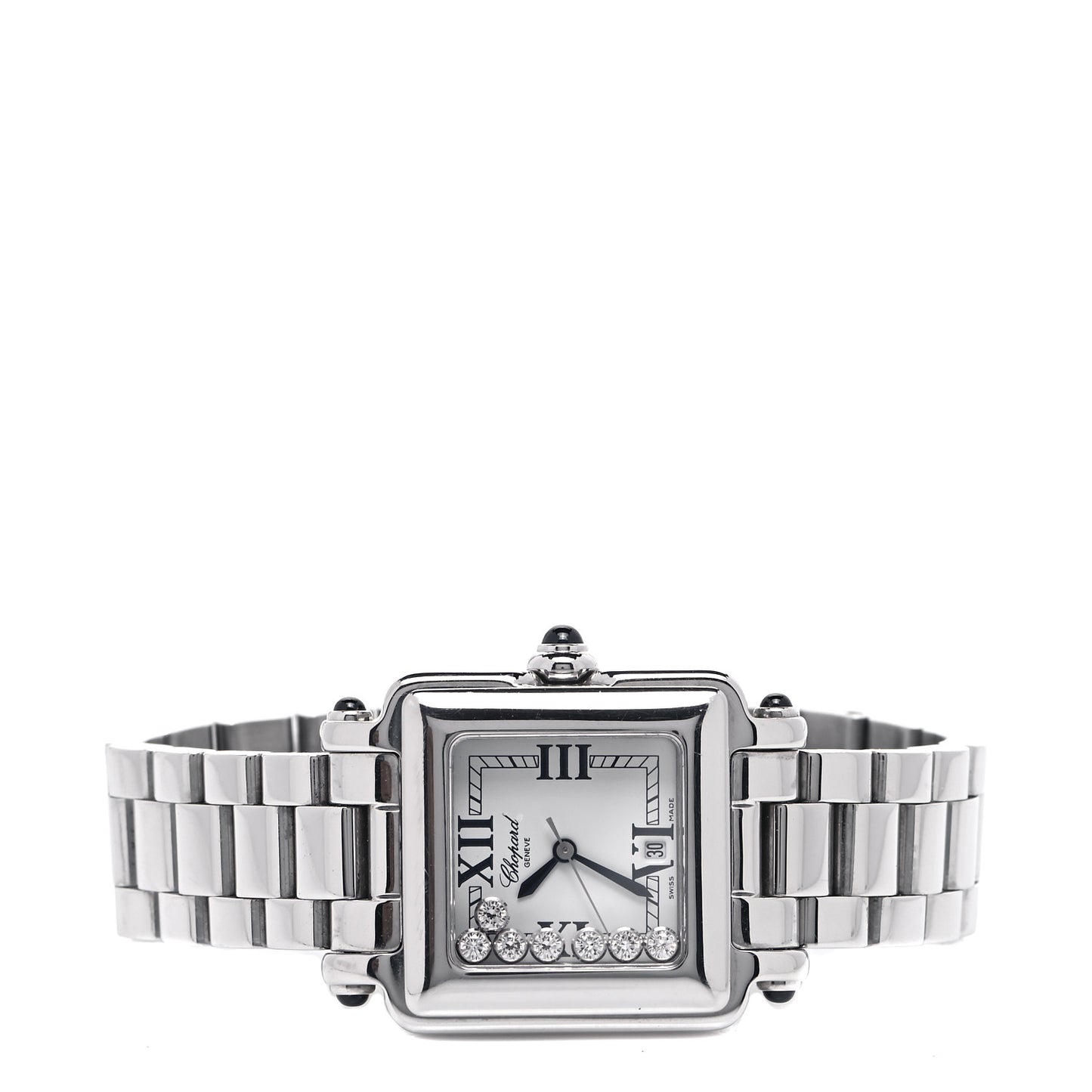 Stainless Steel 7 Diamond 27mm Happy Sport Quartz Watch