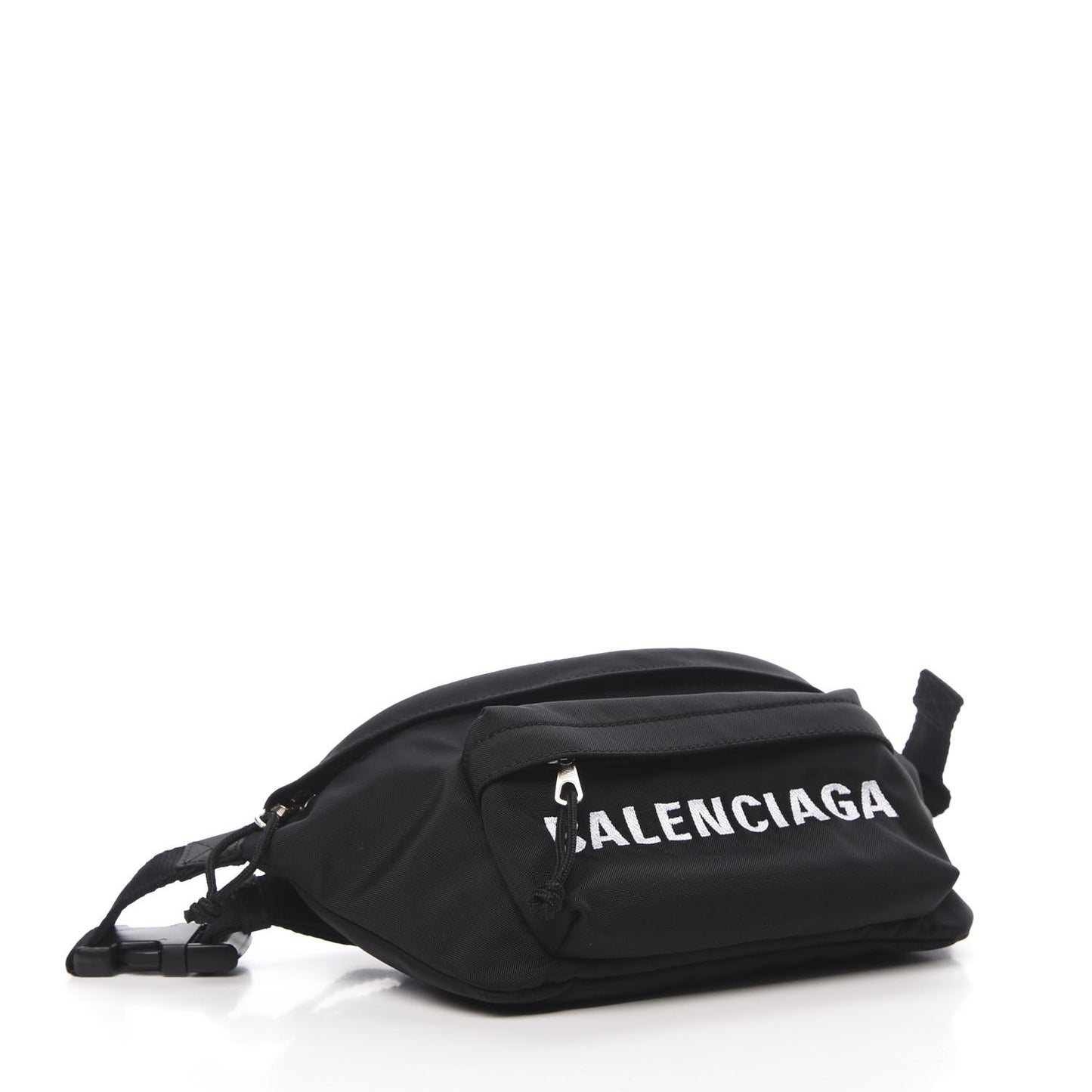 Sport Nylon Logo Embroidered Wheel Beltpack Black