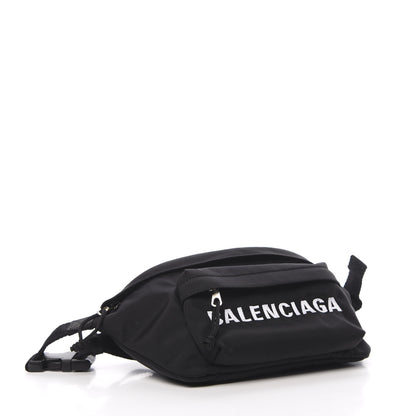 Balenciaga Sport Nylon Logo Embroidered Wheel Beltpack Black 4 of 10