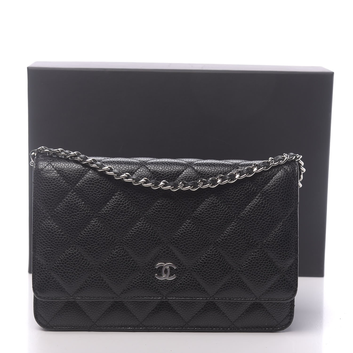 Chanel Caviar Quilted Wallet On Chain WOC Black 13 of 13