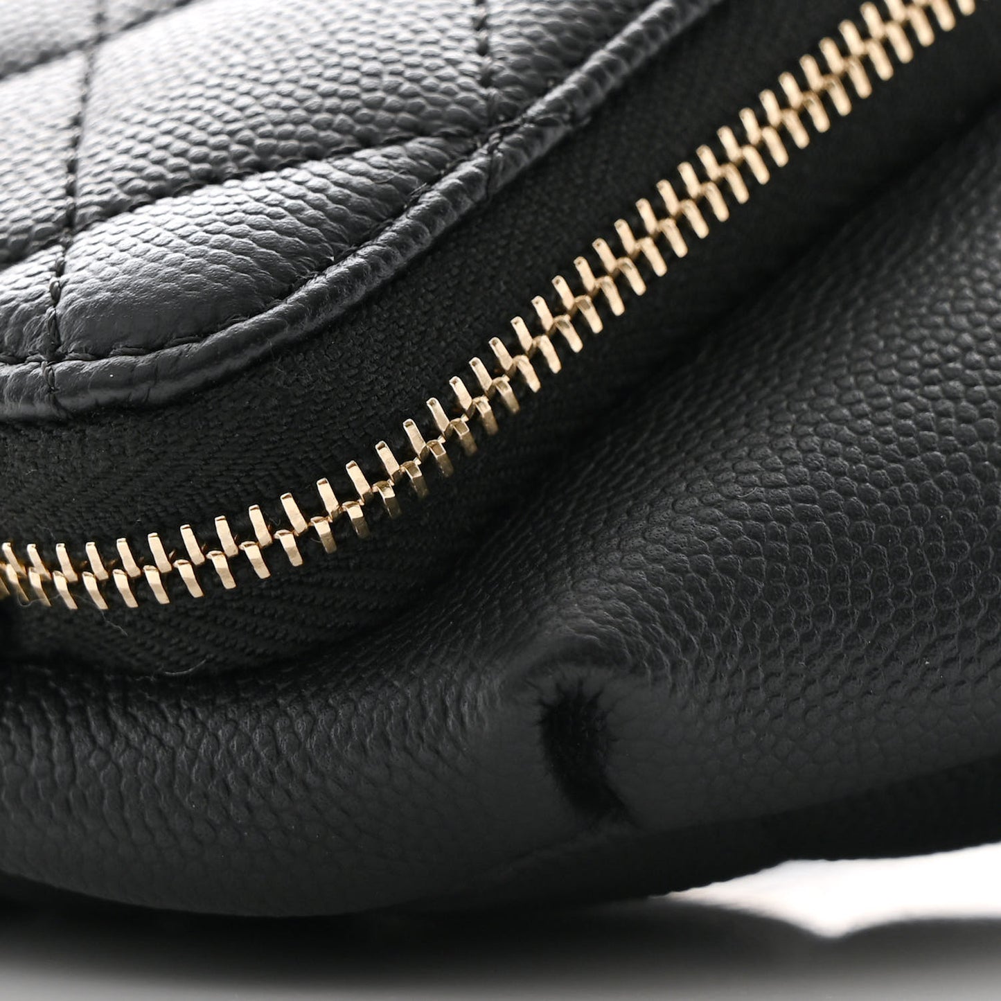 Caviar Quilted Business Affinity Waist Belt Bag Black