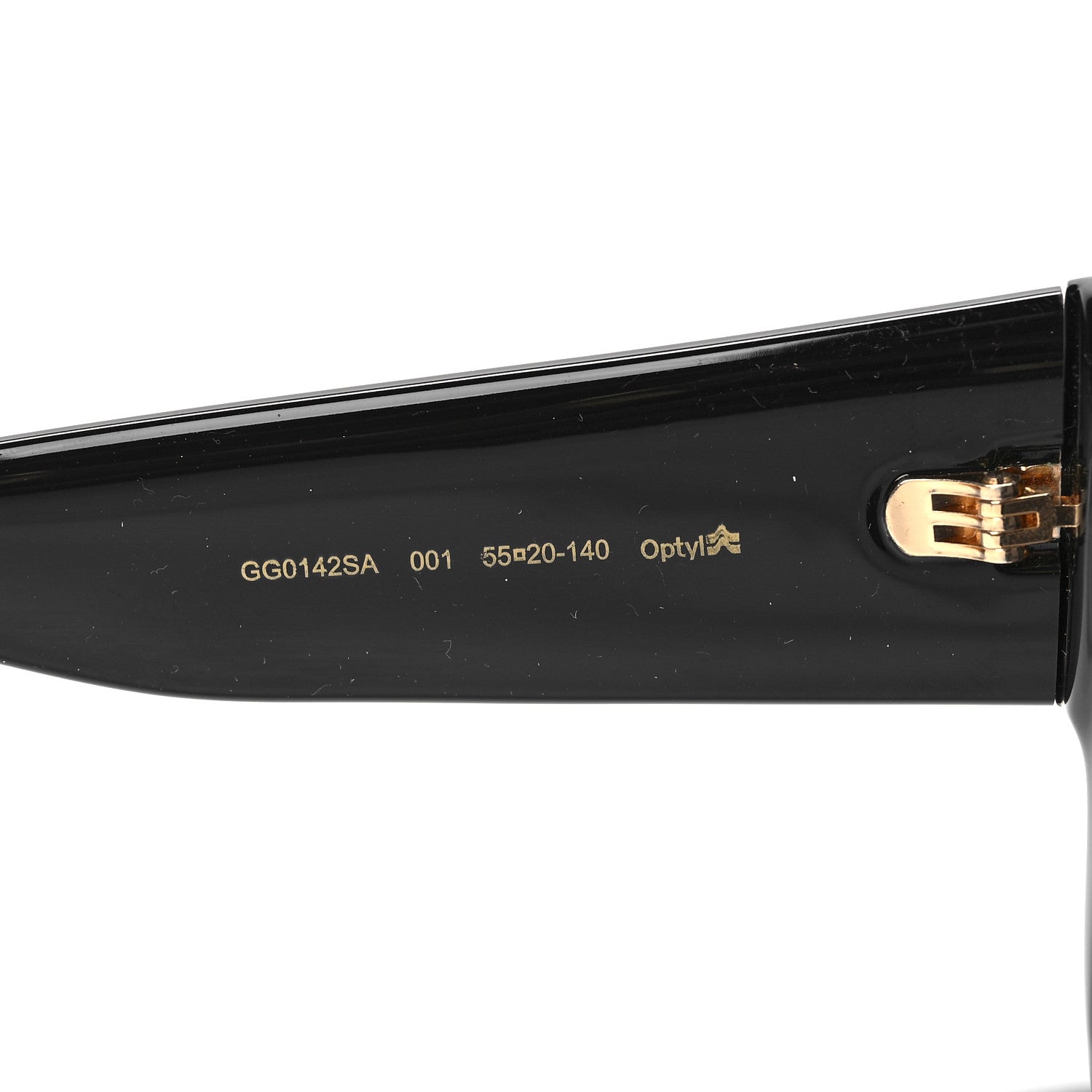 Gucci Acetate Square Frame Sunglasses GG0142SA Black 6 of 8