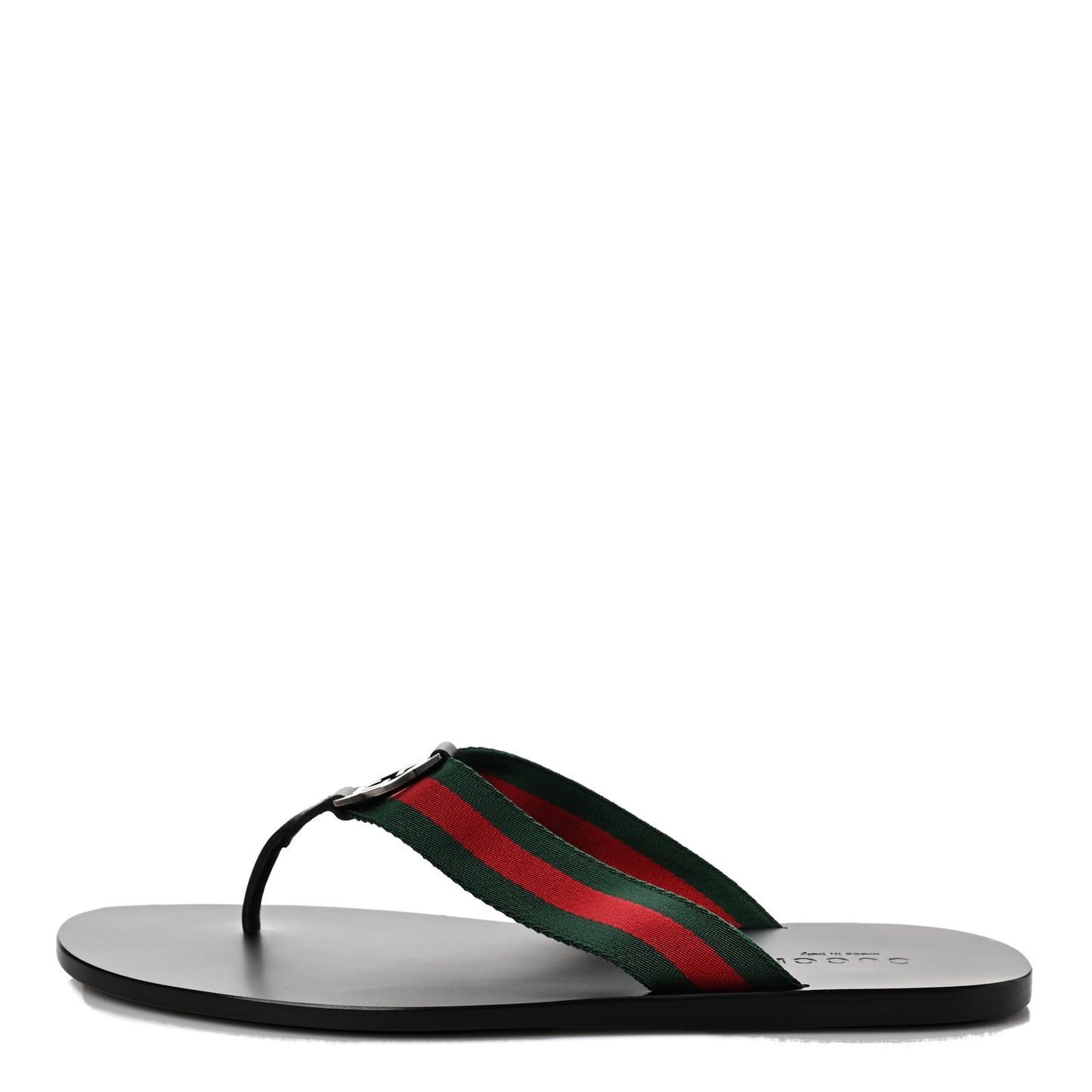 Nylon Calfskin Web Mens Thong Sandals 10.5 Green Red Black