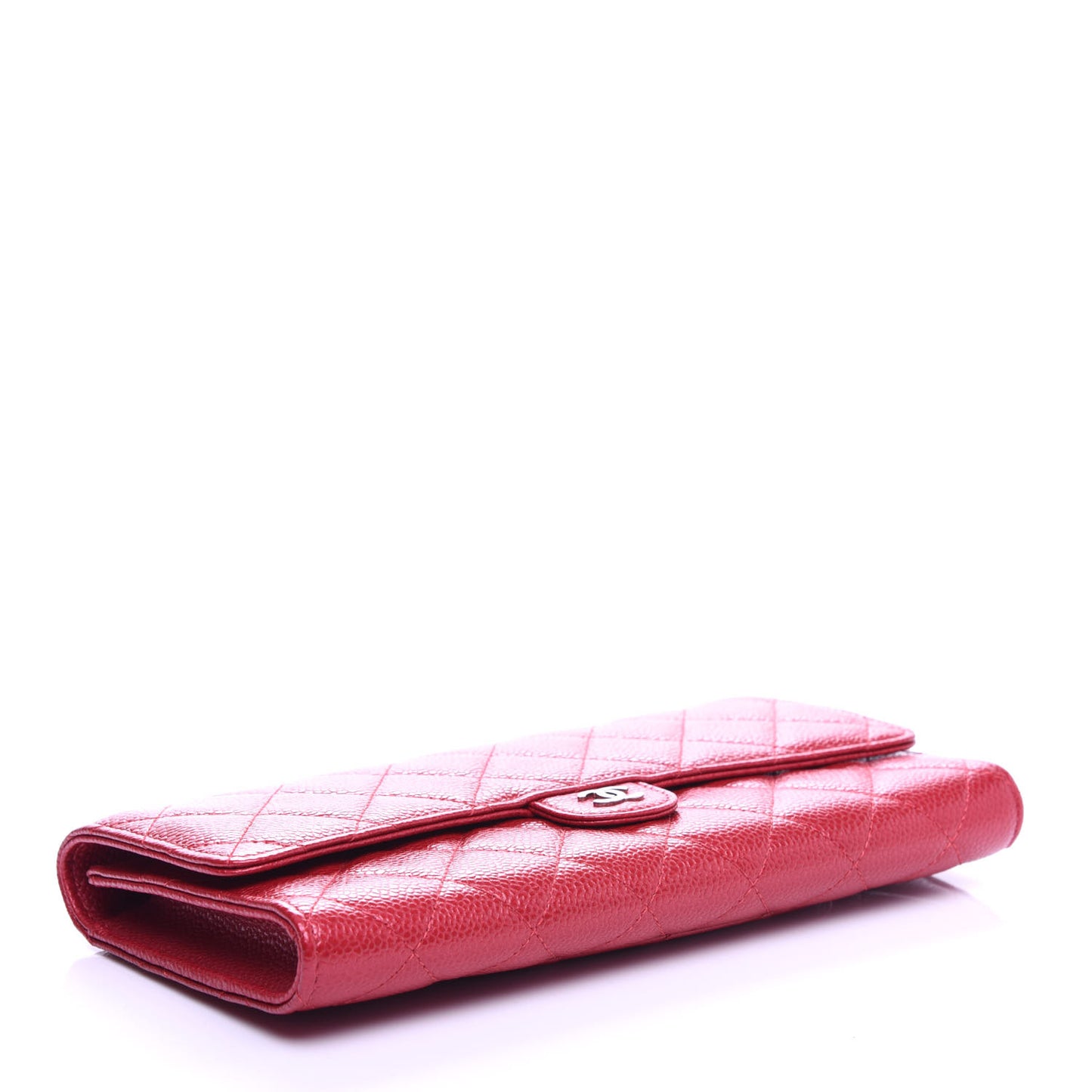 Caviar Quilted Travel Wallet Red