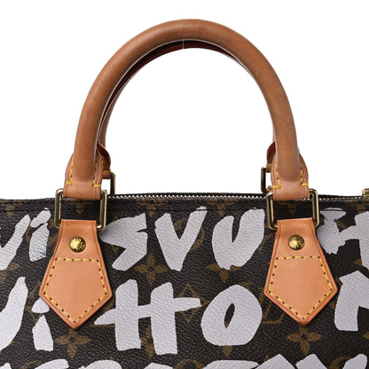 Louis Vuitton Monogram Graffiti Speedy 30 Silver 15 of 17