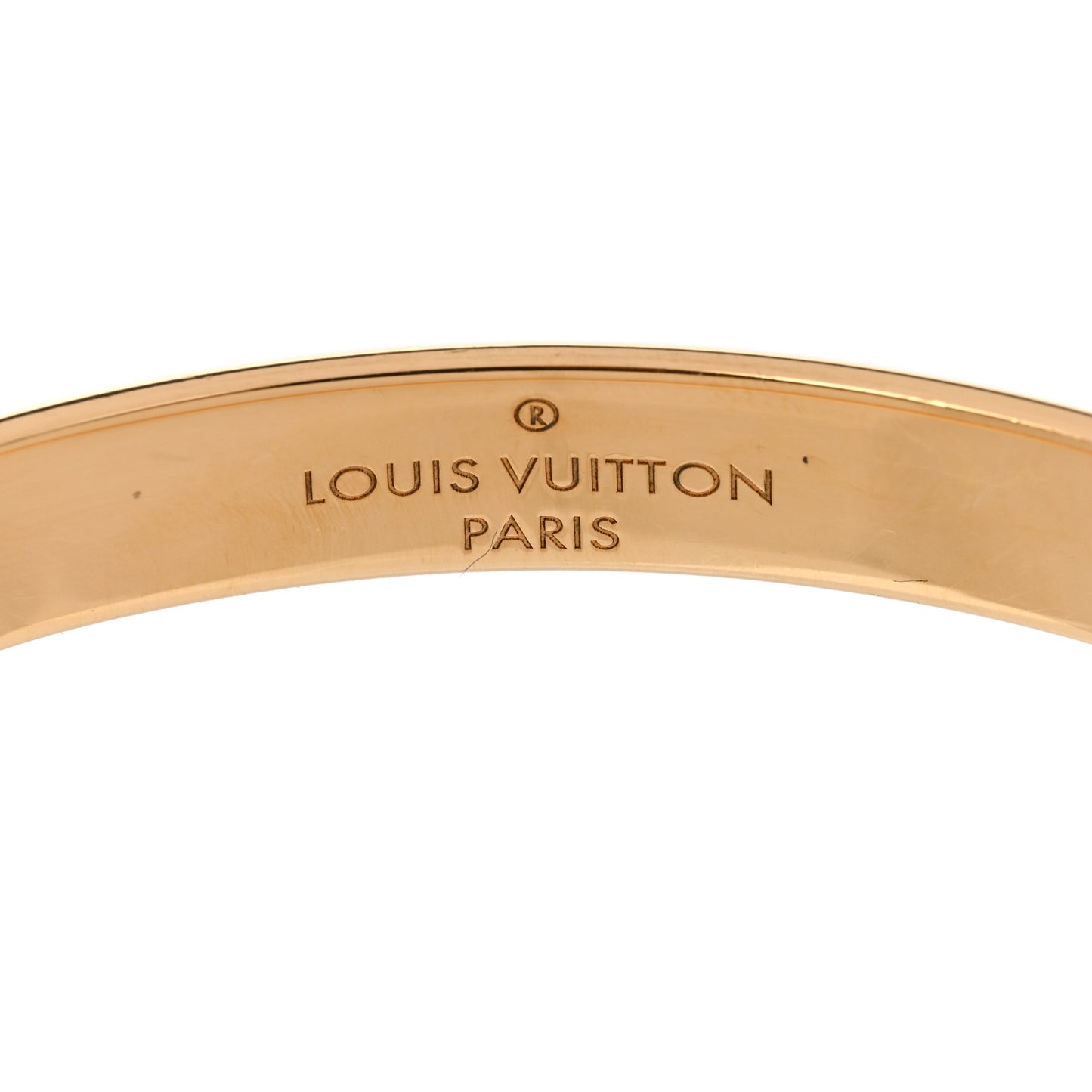 Brass Monogram Nanogram Cuff M Gold