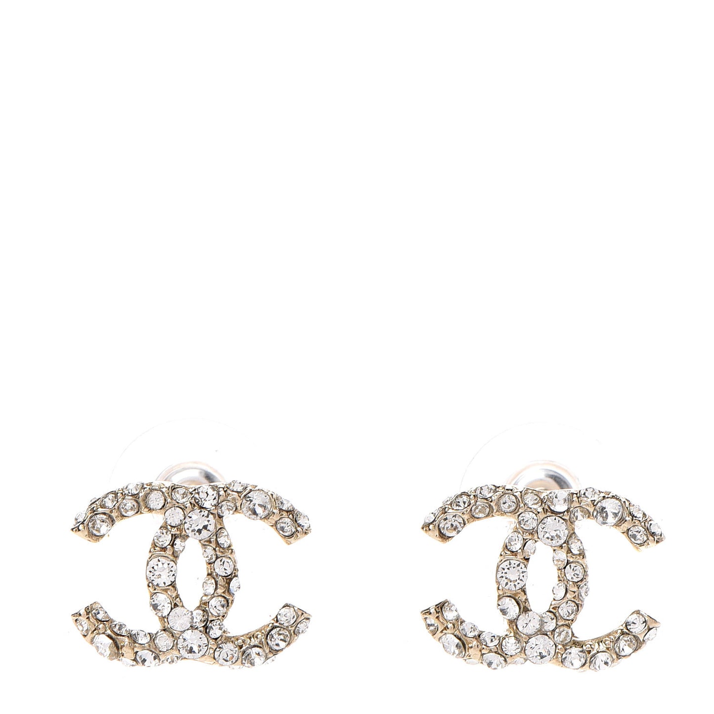 Crystal CC Earrings Gold