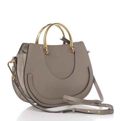 Chloe Calfskin Suede Medium Pixie Shoulder Bag Motty Grey 2 of 11