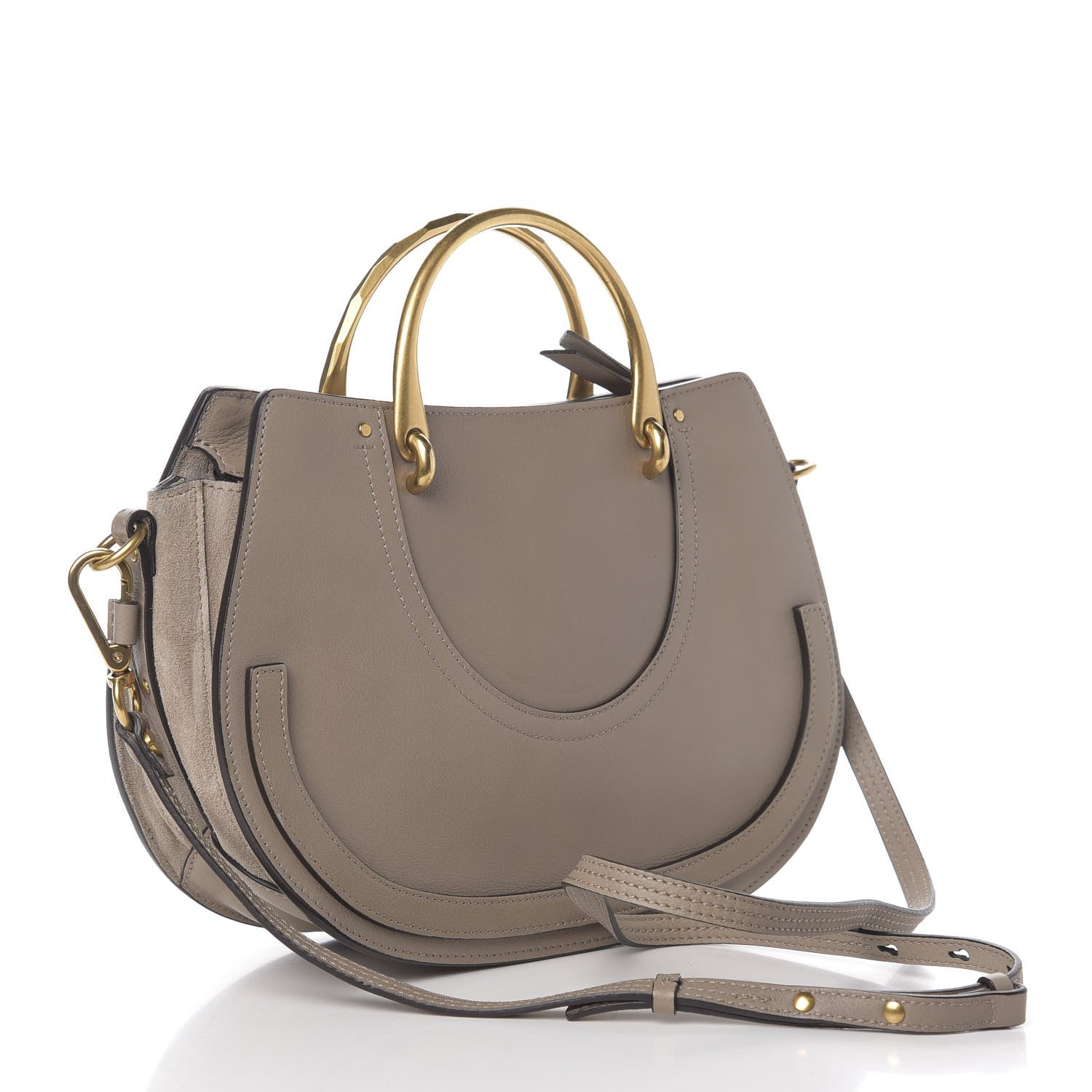 Chloe Calfskin Suede Medium Pixie Shoulder Bag Motty Grey 2 of 11