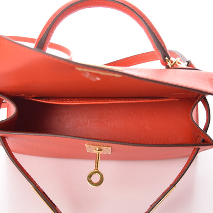 Hermes Epsom Mini Kelly Sellier 20 Capucine 5 of 8