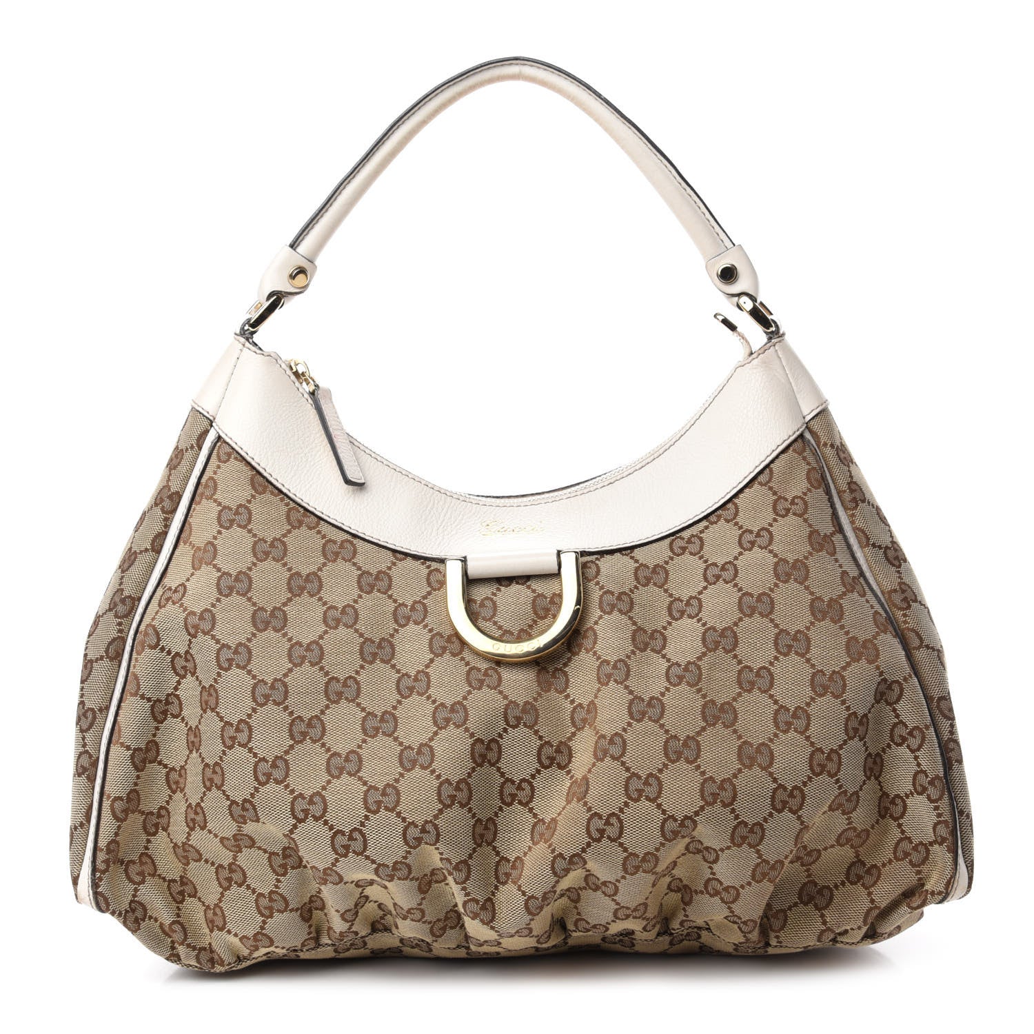 Gucci Monogram Large D Gold Hobo Off White 1 of 11