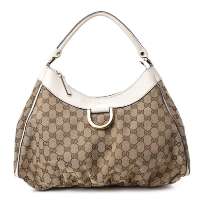 Gucci Monogram Large D Gold Hobo Off White 1 of 11
