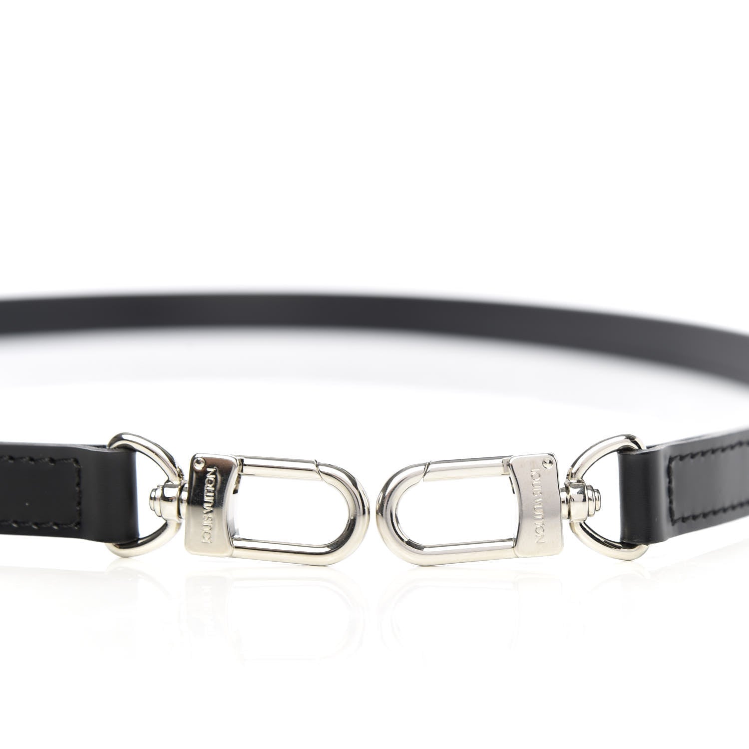 Louis Vuitton Calfskin 16mm Adjustable Shoulder Strap Black 5 of 5