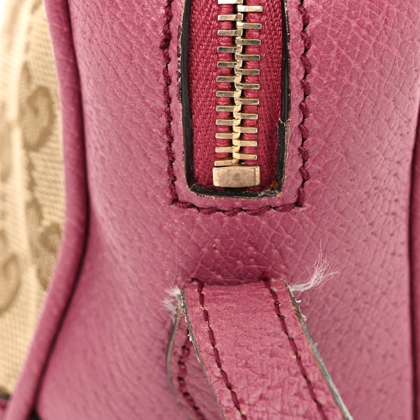 Monogram Textured Calfskin Mini Bree Messenger Bag Beige Ebony Peonia Flower