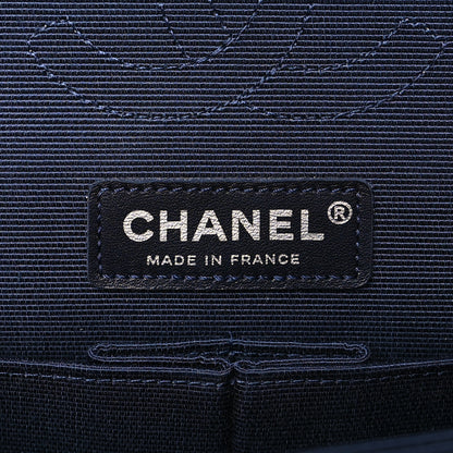 Chanel Grosgrain Quilted Medium Double Flap Navy 6 of 9
