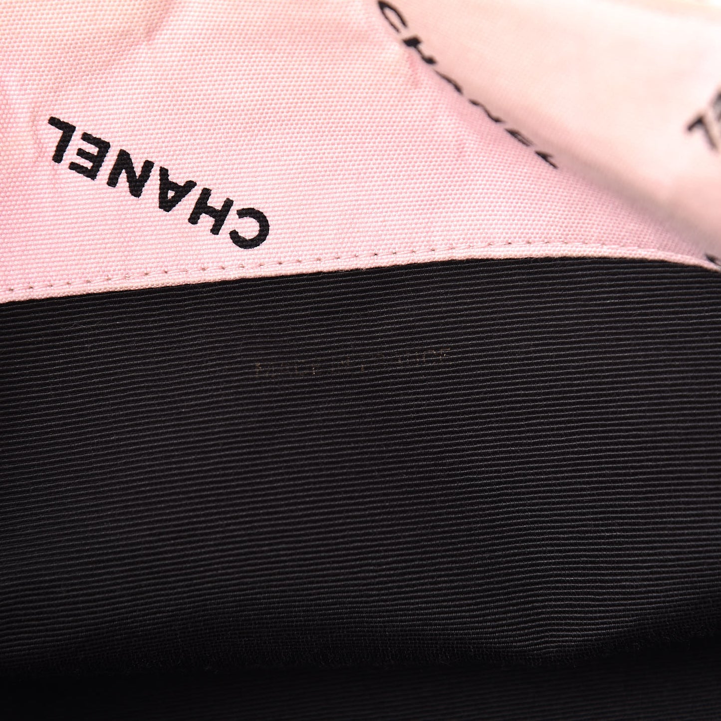 Canvas Quilted Printed Logo Tote Pink Black