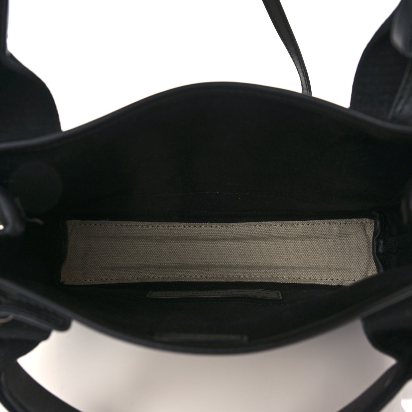 Cotton Canvas Calfskin Navy Cabas XS Natural Black
