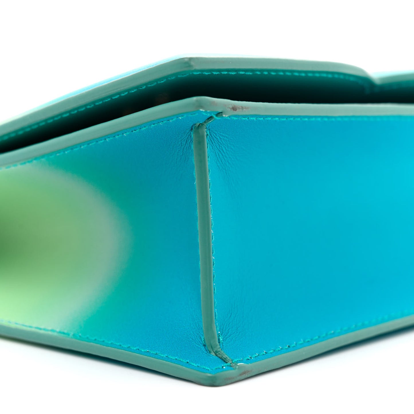 Calfskin Ombre DG Logo Flap Crossbody Bag Green