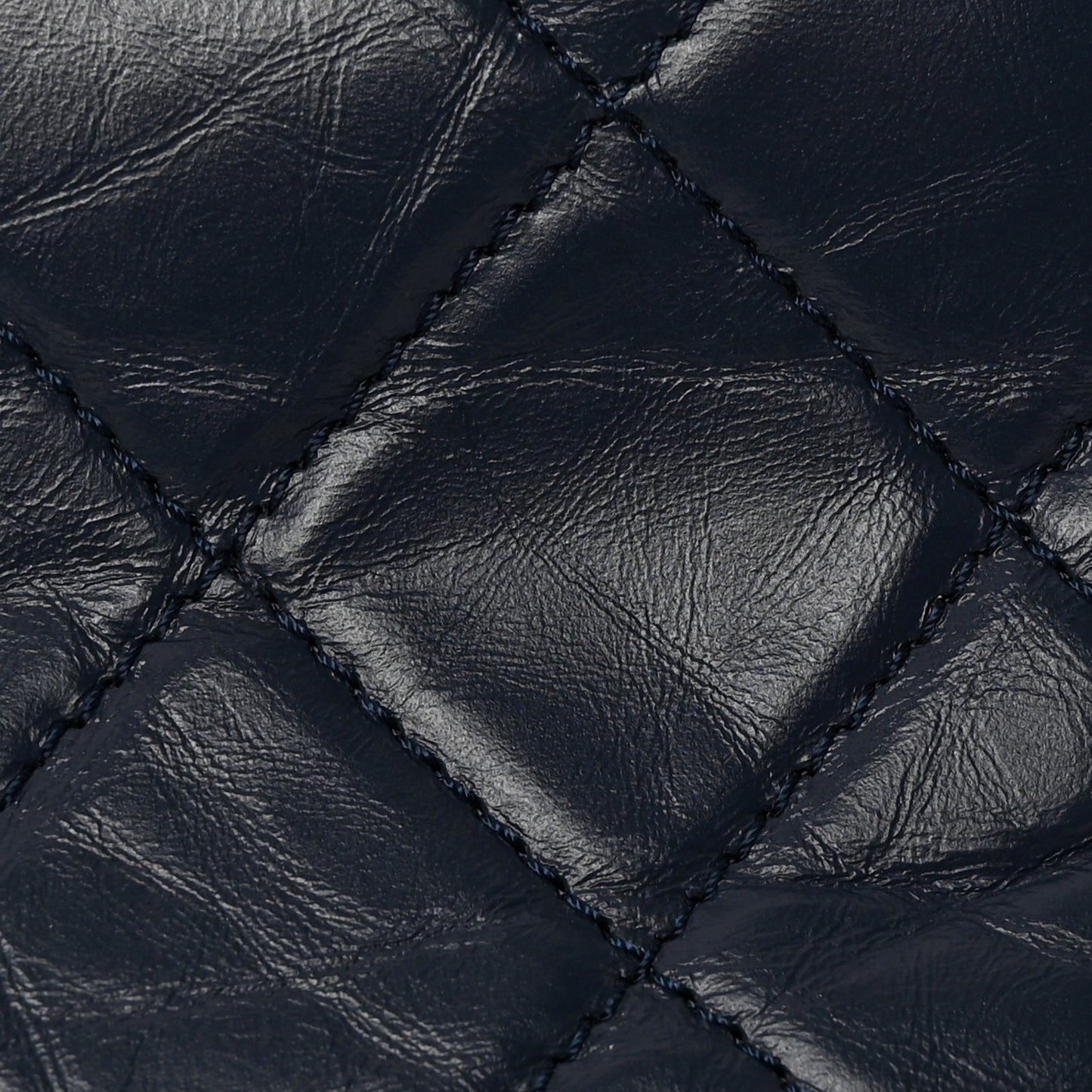 Aged Calfskin Quilted Small Gabrielle Hobo Navy Black