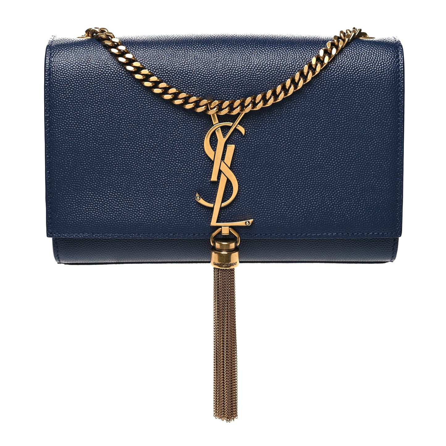 Grain De Poudre Small Classic Monogram Kate Tassel Satchel Blue