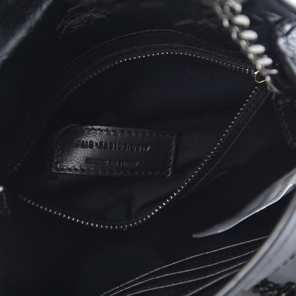 Saint Laurent Crinkled Calfskin Matelasse Monogram Niki Chain Wallet Black 7 of 10