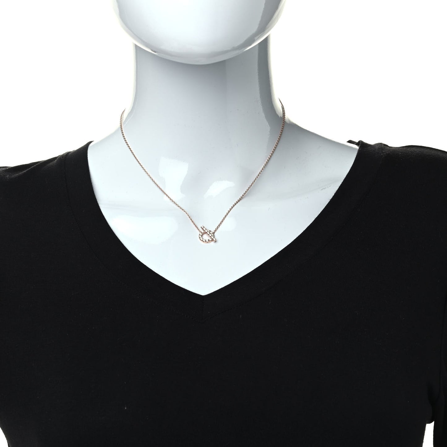 18K Rose Gold Diamond Finesse Pendant Necklace
