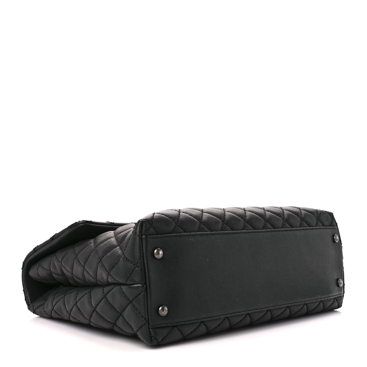 Chanel Caviar Quilted Large Coco Handle Flap Black 4 of 10