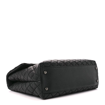 Chanel Caviar Quilted Large Coco Handle Flap Black 4 of 10