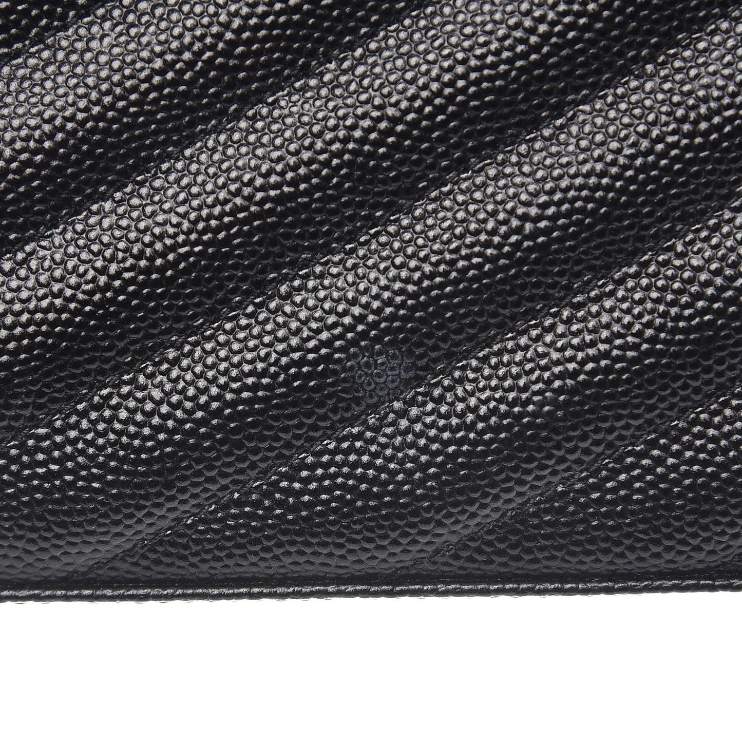 Grain De Poudre Matelasse Chevron Monogram Chain Wallet Black