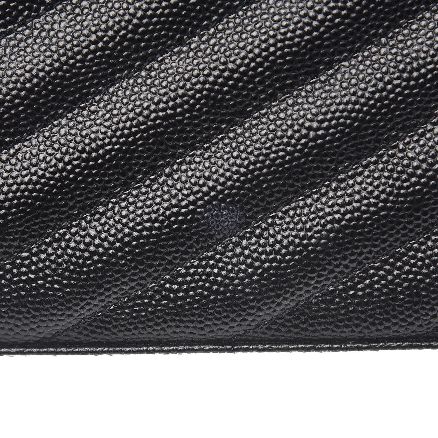 Saint Laurent Grain De Poudre Matelasse Chevron Monogram Chain Wallet Black 8 of 9