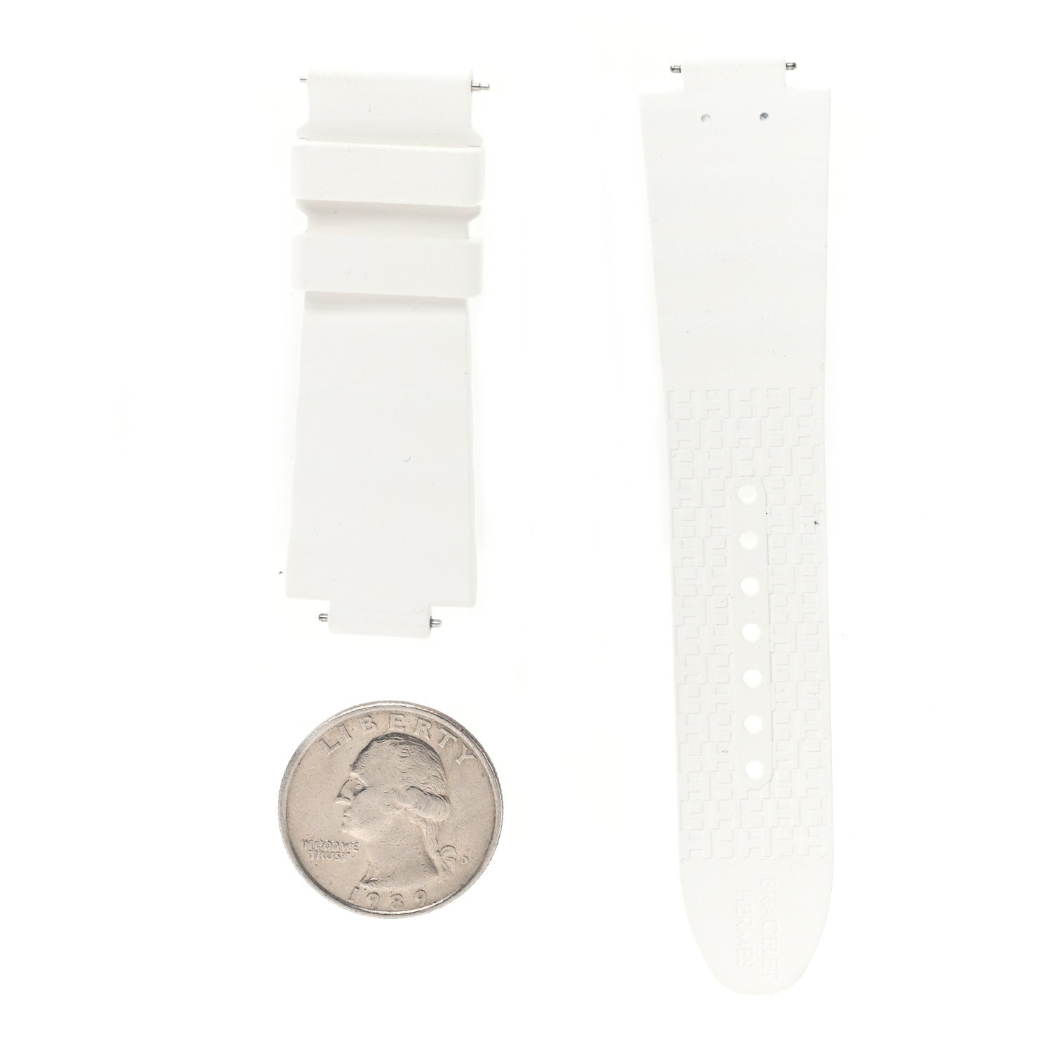 Hermes Rubber 36mm Large Cut Single Tour Band White 2 of 5